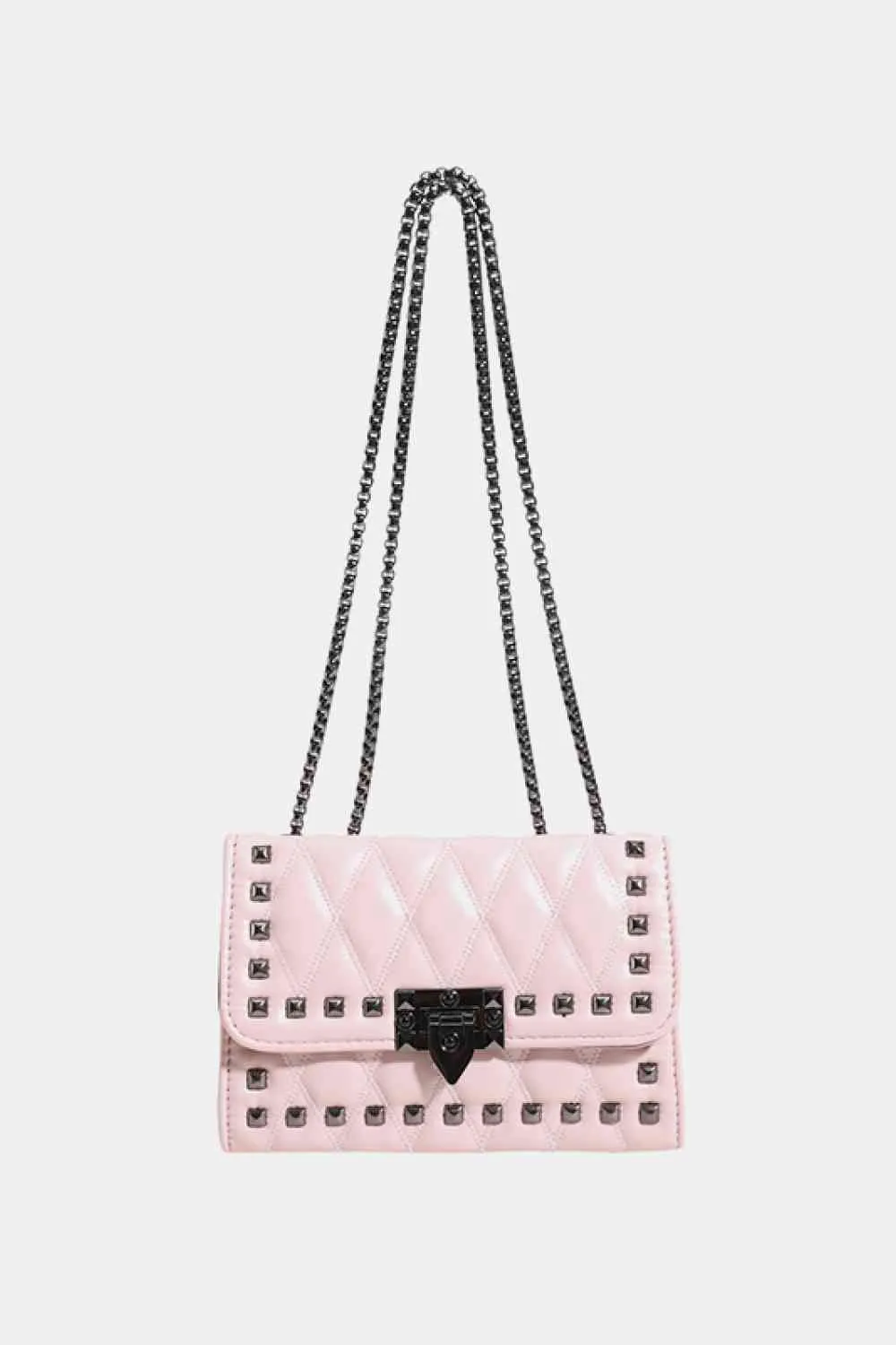 Studded PU Leather Crossbody Bag