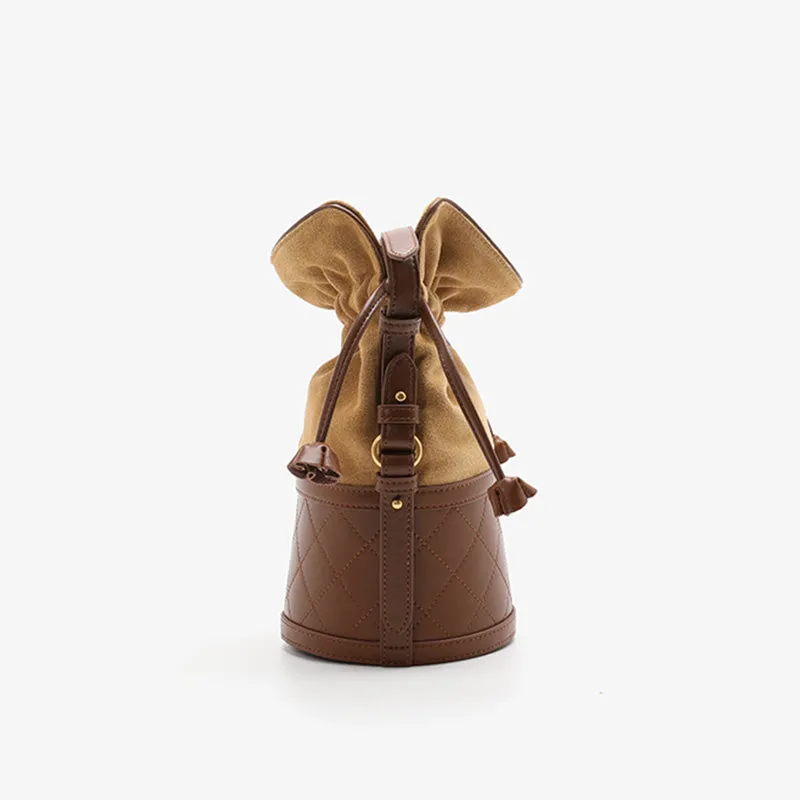 Stylish Womens Bucket Bag Leather Crossbody Bags Purse for Women