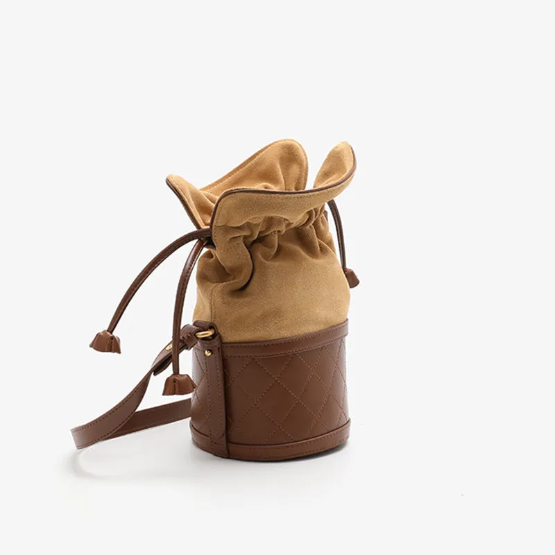 Stylish Womens Bucket Bag Leather Crossbody Bags Purse for Women