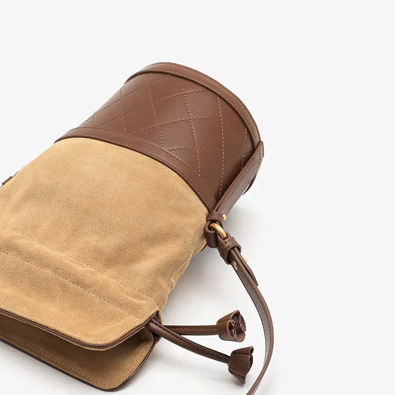 Stylish Womens Bucket Bag Leather Crossbody Bags Purse for Women