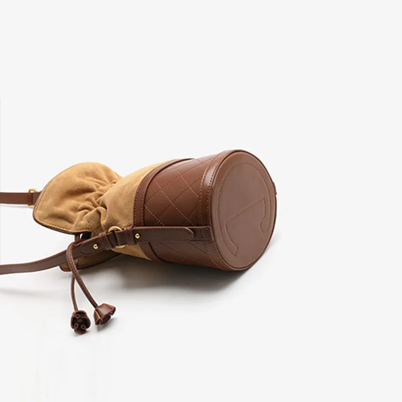 Stylish Womens Bucket Bag Leather Crossbody Bags Purse for Women