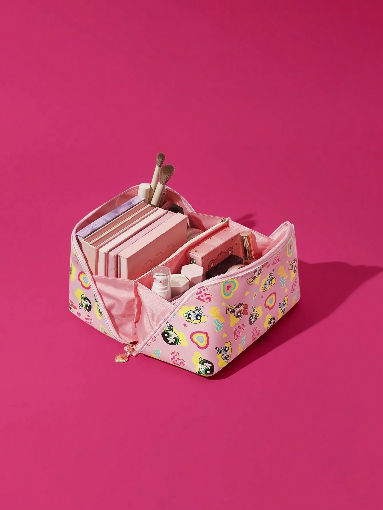 THE POWERPUFF GIRLS X SHEIN Cute Full Printed Cosmetic Bag