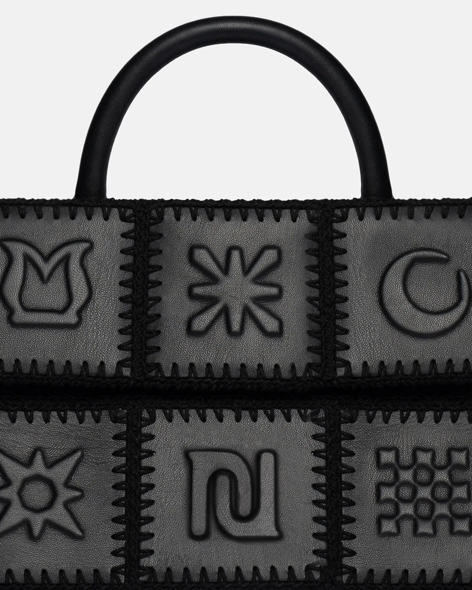 The Sandi Symbol - Top Handle Bag - Black