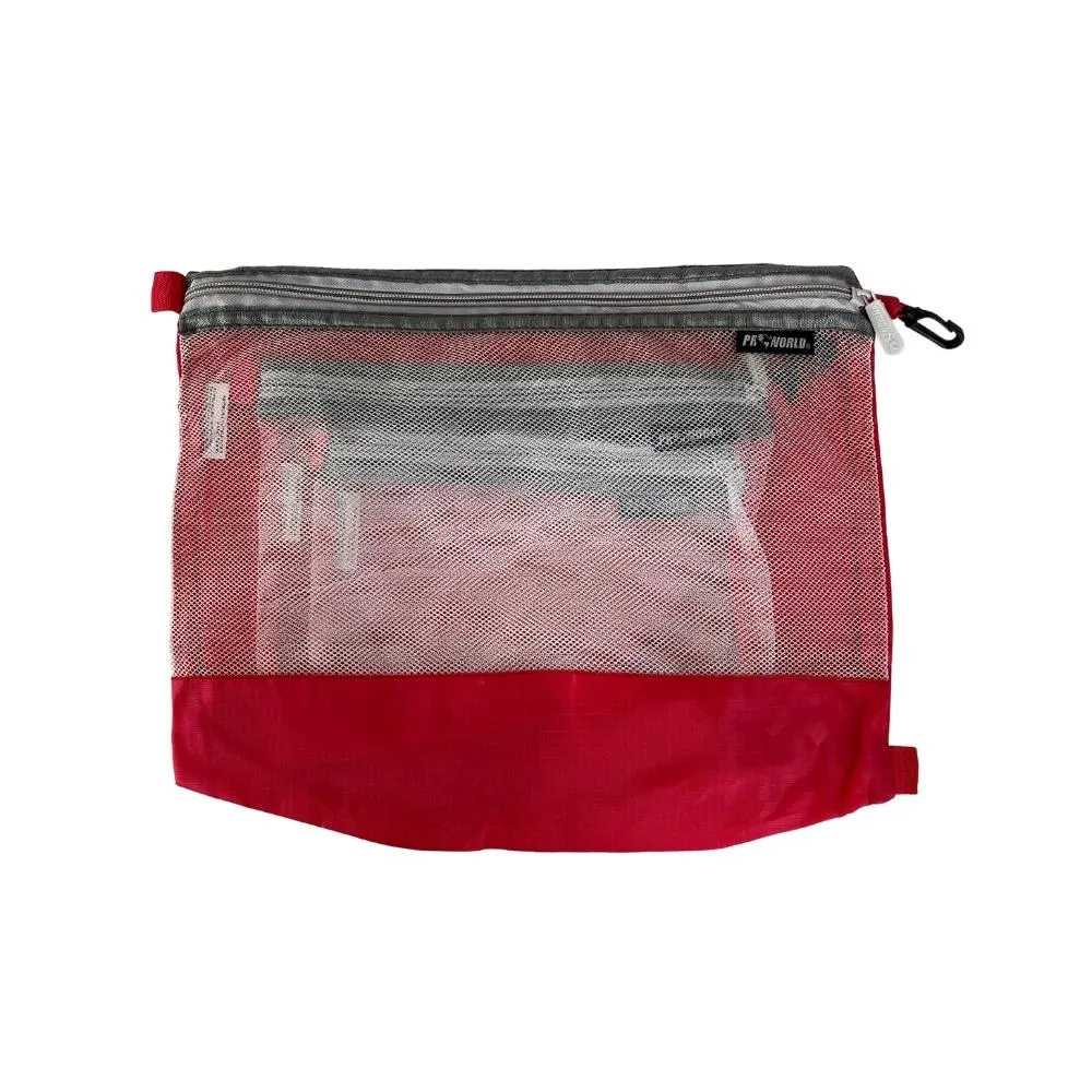Travel Organiser Bags with Clips - Set of 3 - Small, Medium, and Large