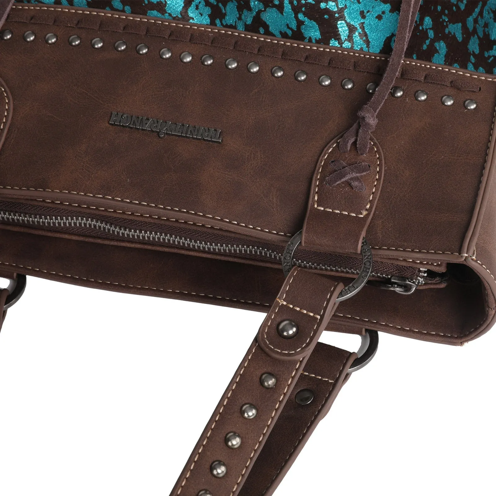 Trinity Ranch Hair On Cowhide Collection Concealed Carry Tote