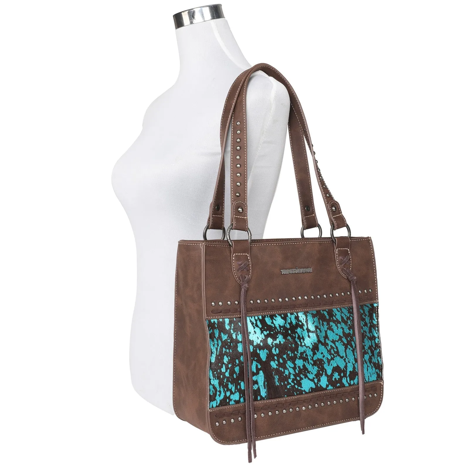 Trinity Ranch Hair On Cowhide Collection Concealed Carry Tote