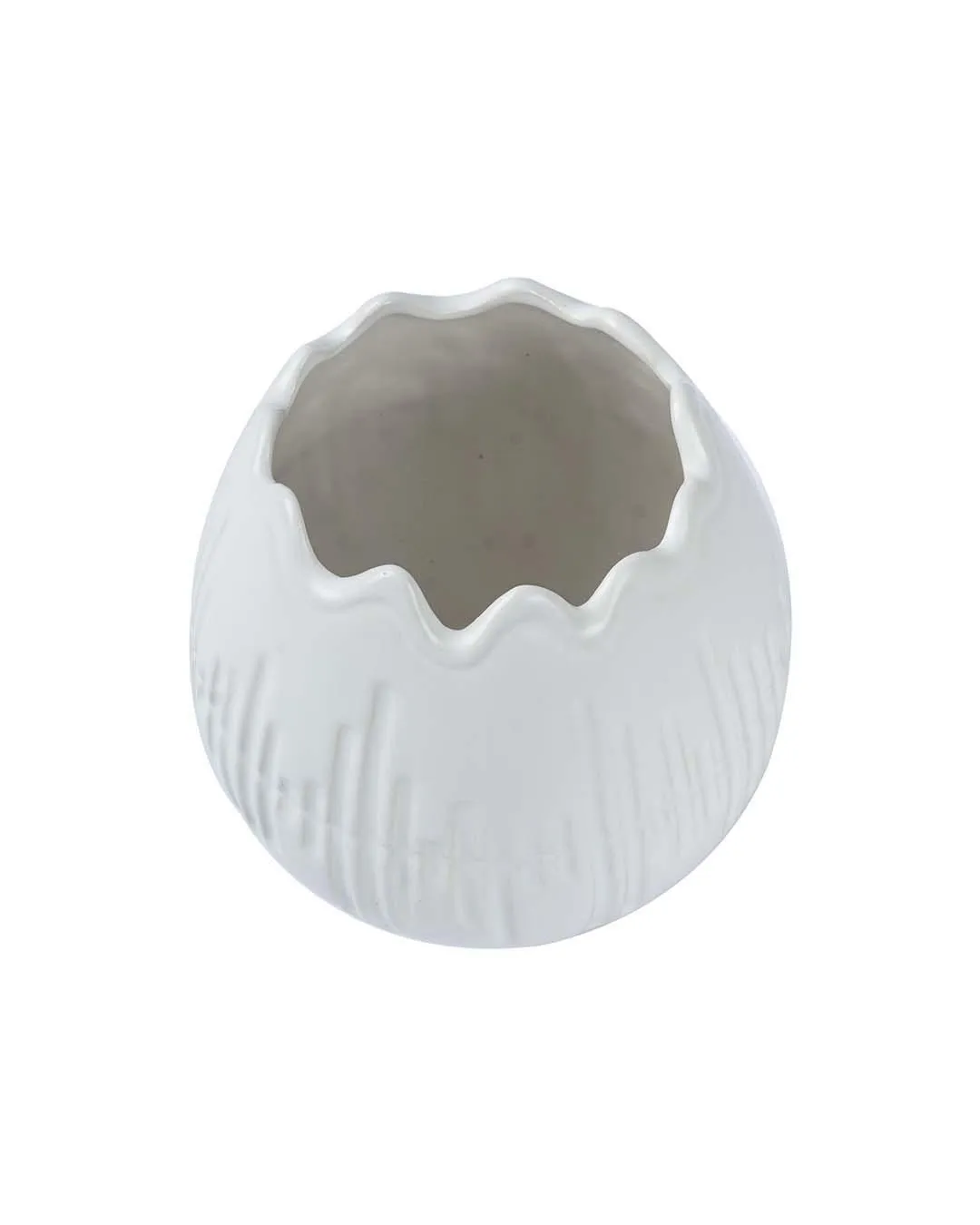 Vase, Engraved, White, Ceramic