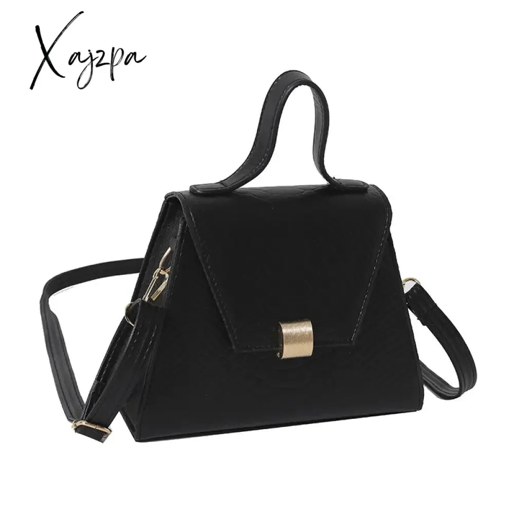 Xajzpa - Stylish Crocodile Embossed Top Handle Satchel Bag Crossbody Bag